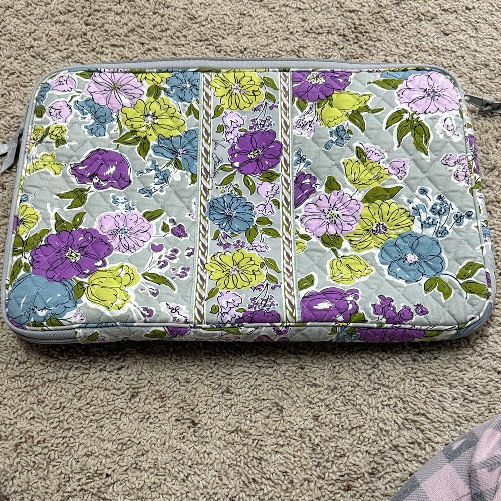 Vera Bradley Gray Floral Laptop Bag